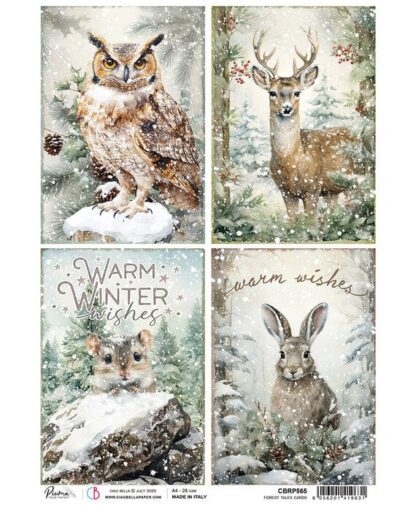 Ciao Bella A4 Rice Paper Forest Tales Cards