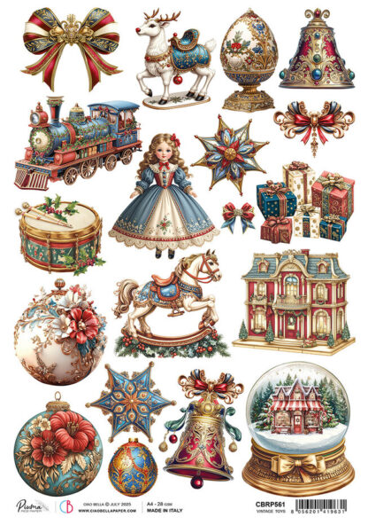 Ciao Bella Toy Shop A4 Rice Paper Vintage Toys