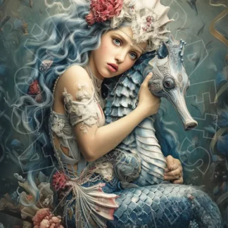 Dragonflycraft decoupage paper Mermaids Pet 1