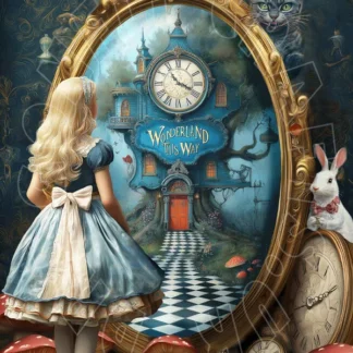 Dragonflycraft decoupage papier Curios looking glass 1