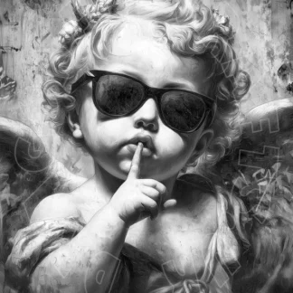Dragonflycraft decoupage papier Grungy Cherub 1