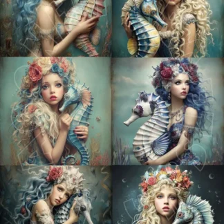 Dragonflycrafts Mermaids Pet Multi 2 Rice Paper