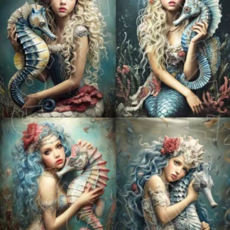 Dragonflycrafts Mermaids Pet Multi 1 Rice Paper