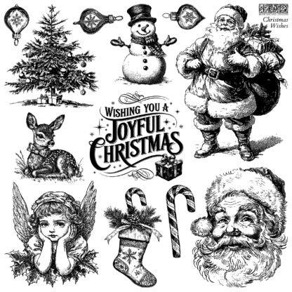 IOD kerst stempel Christmas Wishes - limited edition