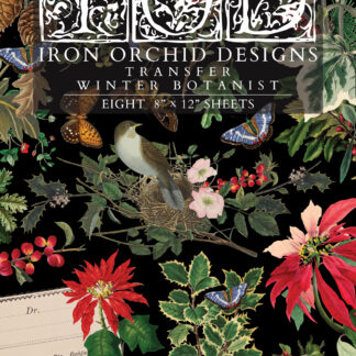 IOD kerst transfer blok Winter Botanist ( 8 vellen) limited edition