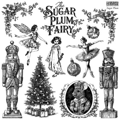 Iron Orchid Design kerst stempel Sugar Plum - limited edition
