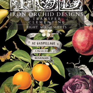 Iron orchid designs Christmas transfer Clementine( 8 vellen) limited edition
