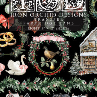 Iron orchid designs Partridge Lane transfer ( 8 vellen) limited edition