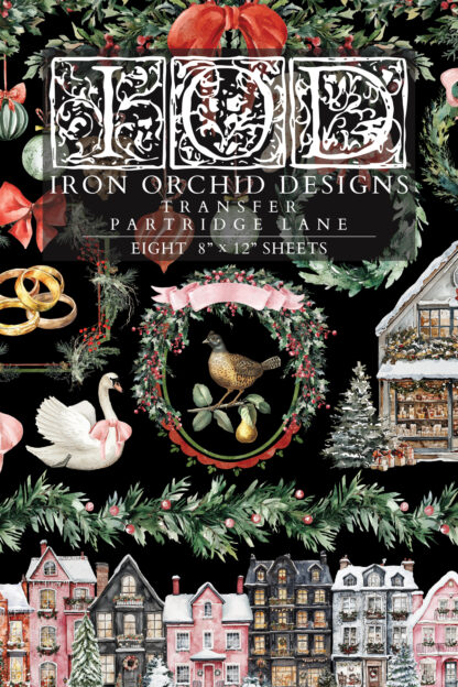 Iron orchid designs Partridge Lane transfer ( 8 vellen) limited edition