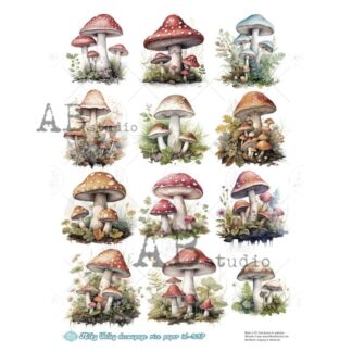milky valley decoupage rice paper A4 ID-337