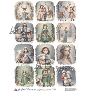 Le Petit Paris kerst decoupage Papier A4 no.208