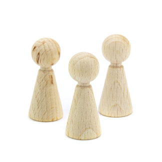houten figuur kegels 3st. 45x25 mm