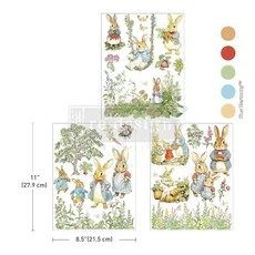 Redesign Decor Transfer 3 x A4 - The Cottontail Diaries 1 Redesign Decor Transfer 3 x A4 - The Cottontail Diaries