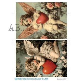 milky valley A4 valentijn decoupage rice paper ID-1052