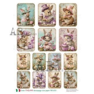 Carte Italiano decoupage rice paper pasen no.833