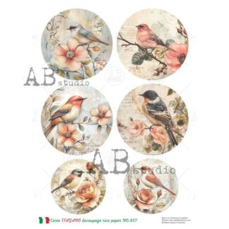 Carte Italiano vogel decoupage rice paper no.857