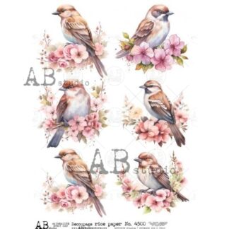 AB Studio vogels rice paper A4 ID-4500