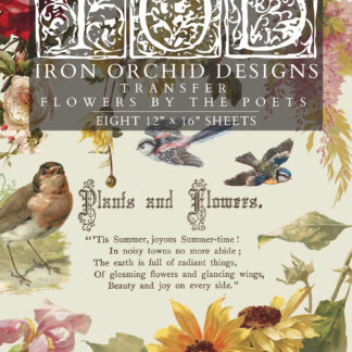 Iron Orchid Designs Transfer Flowers by the Poets