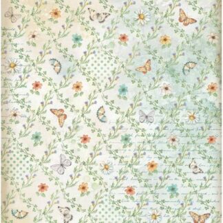 Stamperia Rice Paper flowers and butterflies A4