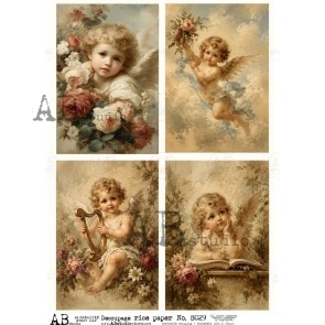 ABstudio engel Decoupage rice paper A4 ID-8029