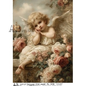 ABstudio engel Decoupage rice paper A4 ID-8032