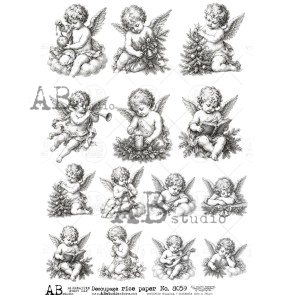 ABstudio engel Decoupage rice paper A4 ID-8059
