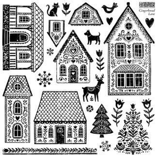 IOD Christmas stempel Gingerbread Lane, limited edition