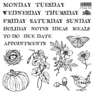 IOD mini stempel set A Timely Tale