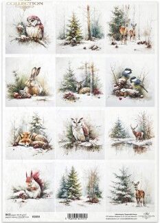 ITD Collection Christmas Rice paper R2859 -A4