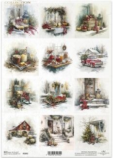 ITD Collection Christmas Rice paper R2862 -A4