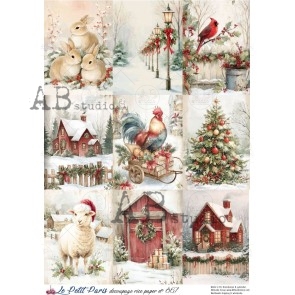 Le Petit Paris kerst decoupage Papier A4 no.867