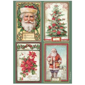 Stamperia Rice Paper A4 Classic Christmas