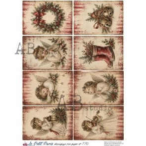 Le Petit Paris kerst decoupage A4 no.770