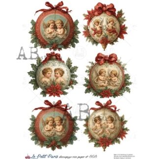 e Petit Paris kerst decoupage A4 no. 808