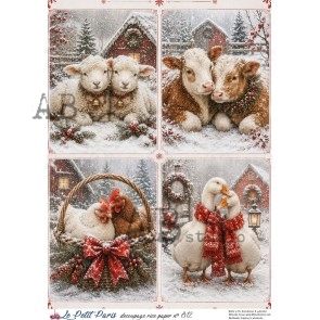 Le Petit Paris kerst decoupage A4 no. 812