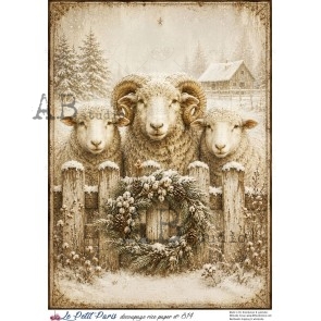 Le Petit Paris kerst decoupage A4 no.814