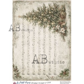 Le Petit Paris kerst decoupage A4 no.844