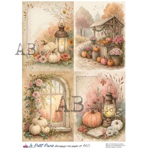 Le Petit Paris herfst decoupage Papier A4 no.865