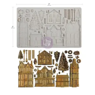Finnabair Mould - Winter Town 5x8 Inch