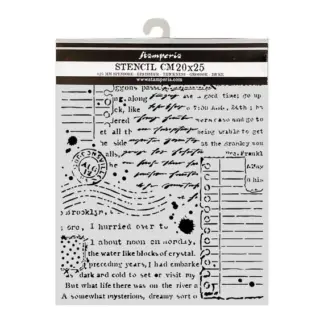 Stamperia Thick Stencil 20x25cm Cozy Family Letters