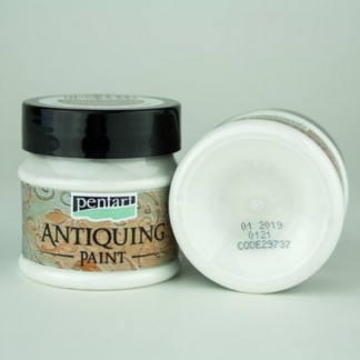 Pentart antiquing paint white